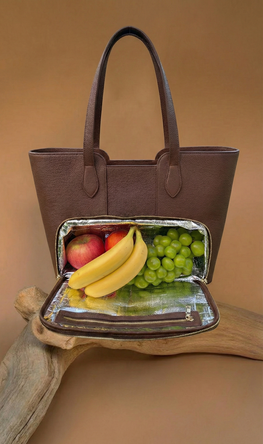 Luxury TOGO Leather Tote Bag – Parisian Elegance with Insulated Compartment