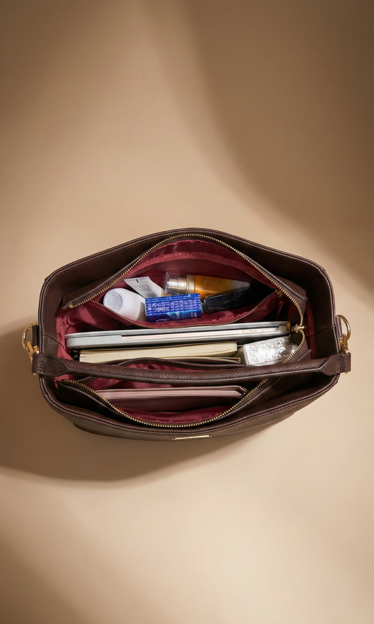 Luxury TOGO Leather Handbag – Modern Elegant Bag with Insulated Compartment