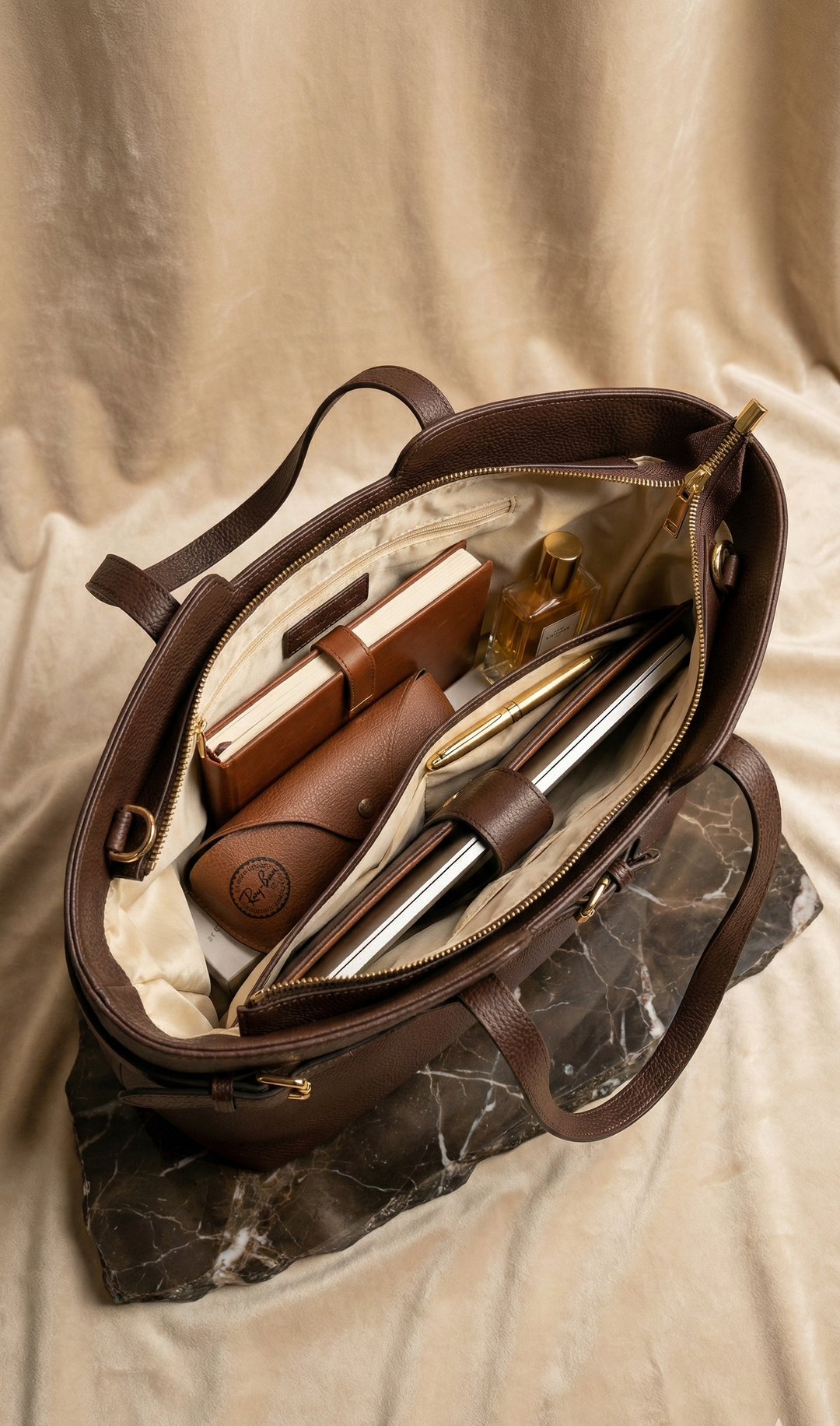 Luxury TOGO Leather Tote Bag – Parisian Elegance with Insulated Compartment