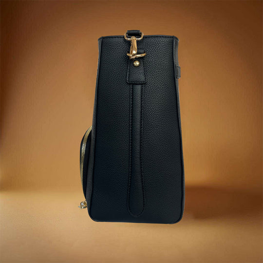 Le Tote Bag L'Élégant en Cuir Togo - Noir