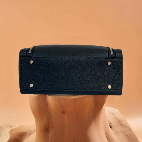 Le Tote Bag L'Élégant en Cuir Togo - Noir