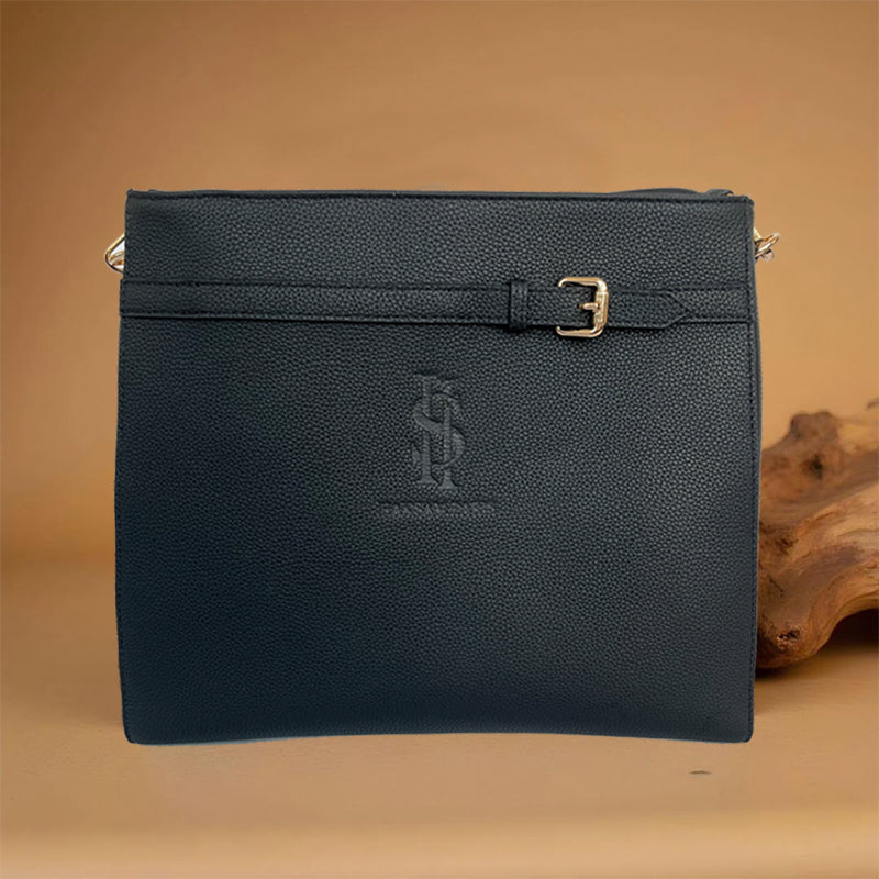 Le Tote Bag L'Élégant en Cuir Togo - Noir