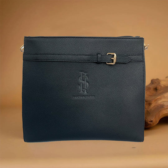 Le Tote Bag L'Élégant en Cuir Togo - Noir