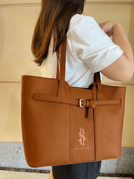 Luxury TOGO Leather Tote Bag – Parisian Elegance with Insulated Compartment