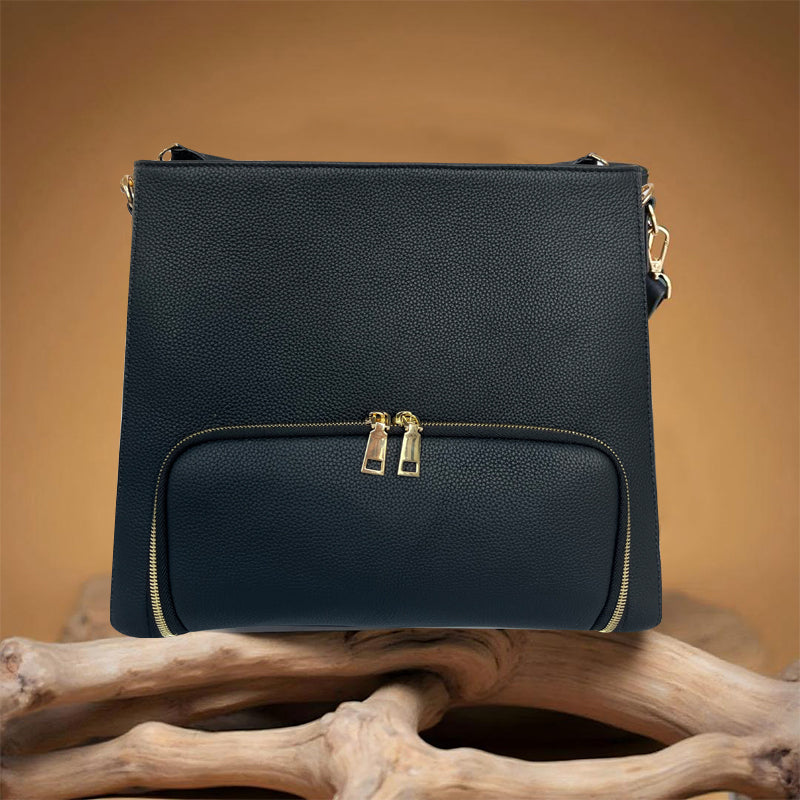 Le Tote Bag L'Élégant en Cuir Togo - Noir